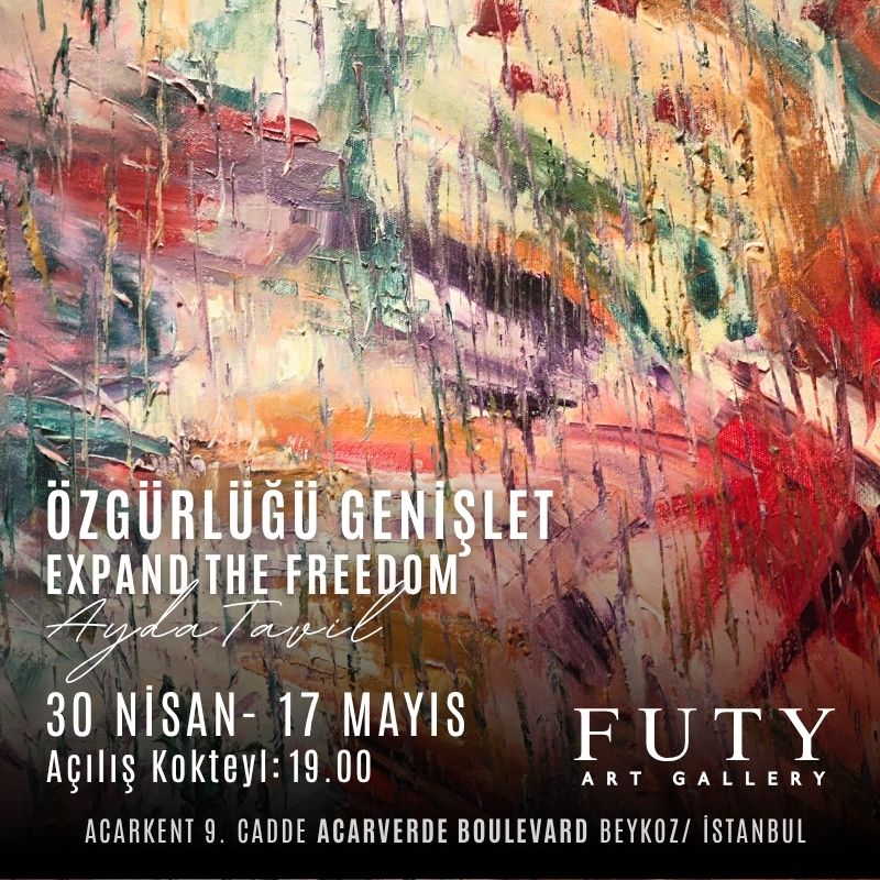 Futy Art Gallery, 30 Nisan’da Ayda Tavil’in dördüncü kişisel sergisi Özgürlüğü Genişlet’i izleyiciyle buluşturuyor.